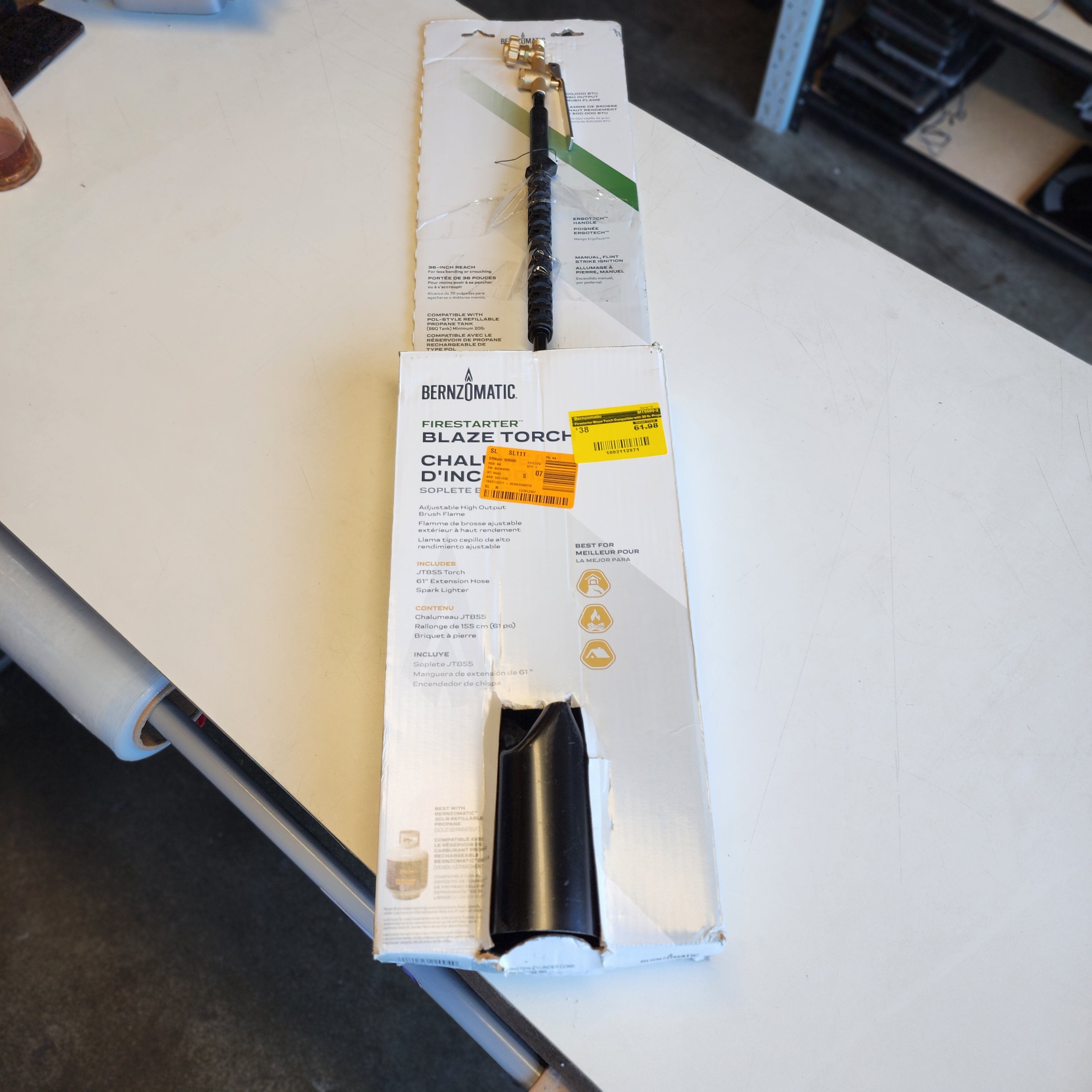 Firestarter Blaze Torch Compatible with 20 lb. Propane Tank with Adjustable Wide Brush Flame and Spark Lighter (MT5500-2) Firestarter Blaze Torch Compatible with 20 lb. Propane Tank with Adjustable Wide Brush Flame and Spark Lighter (MT5500-2)